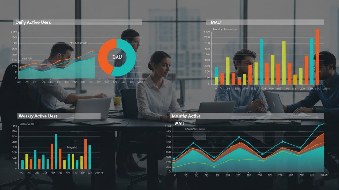 Daily, Weekly, and Monthly Active Users (DAU, WAU, MAU)