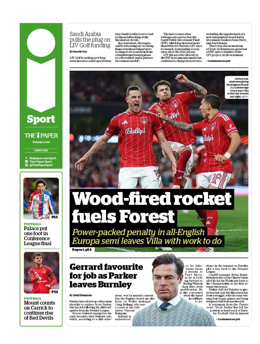 The i Paper back page