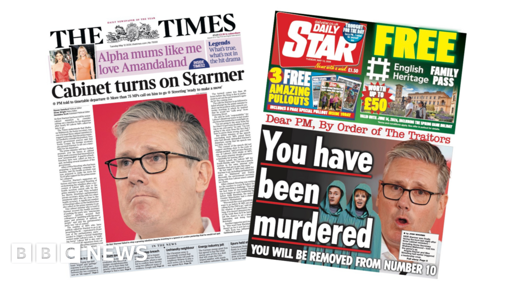 The Papers: ‘Cabinet turns on Starmer’ and ‘You have been murdered’ The Papers: ‘Cabinet turns on Starmer’ and ‘You have been murdered’