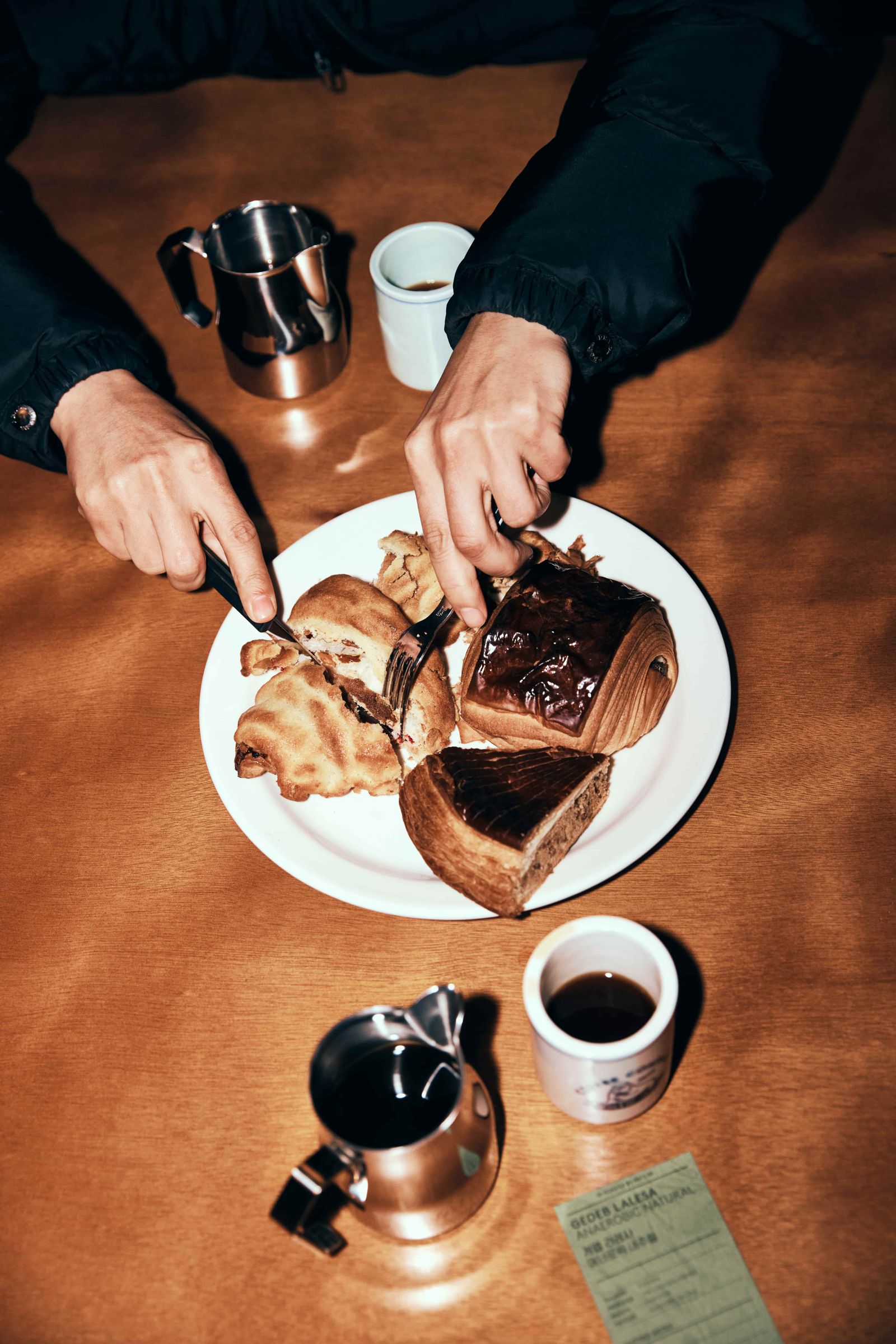 Image may contain Food Food Presentation Bread Adult Person Brunch Cooking Pouring Food Beverage and Coffee