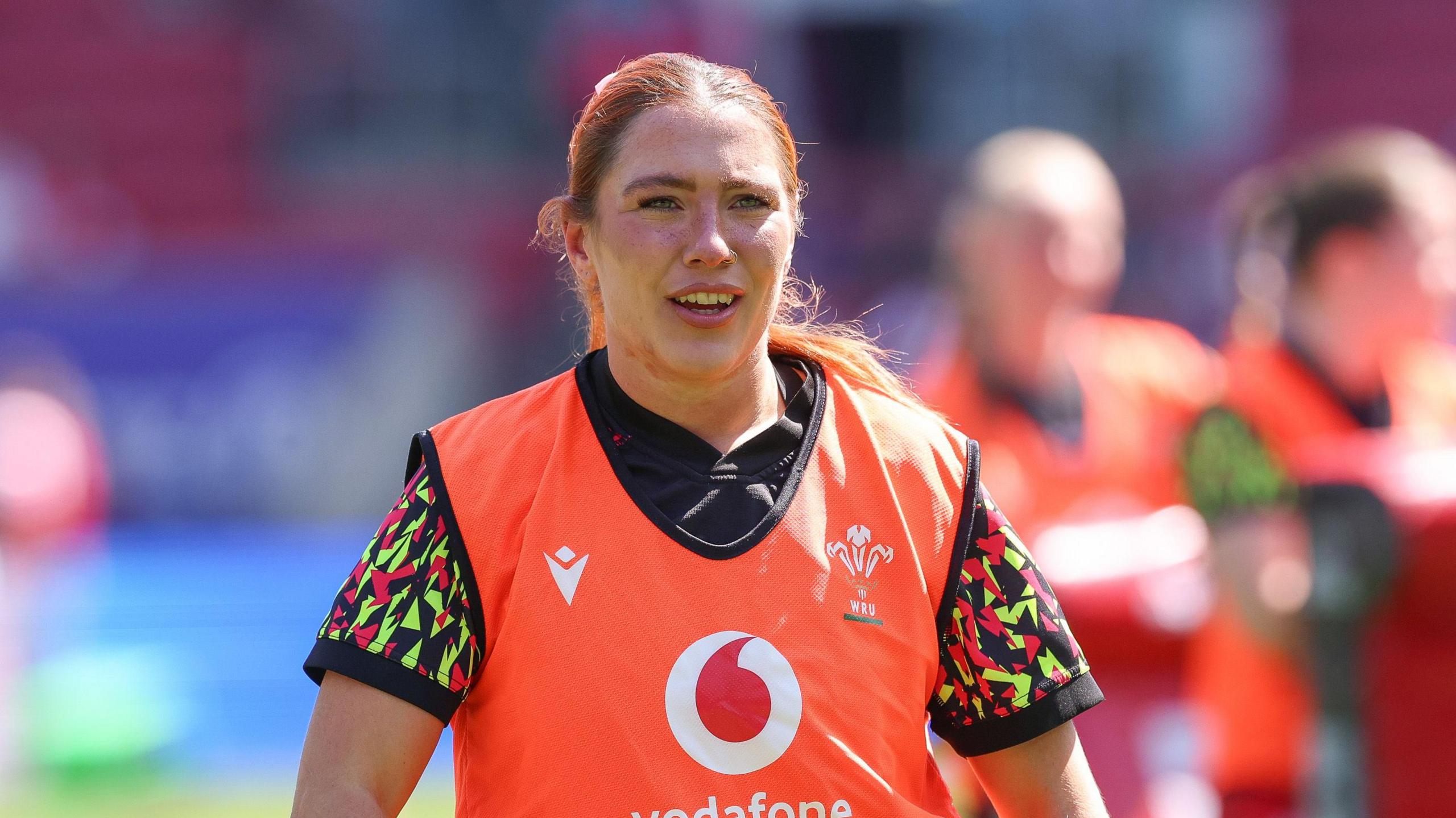 Georgia Evans in Wales training
