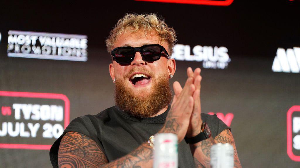 Jake Paul at a news conference in 2024
