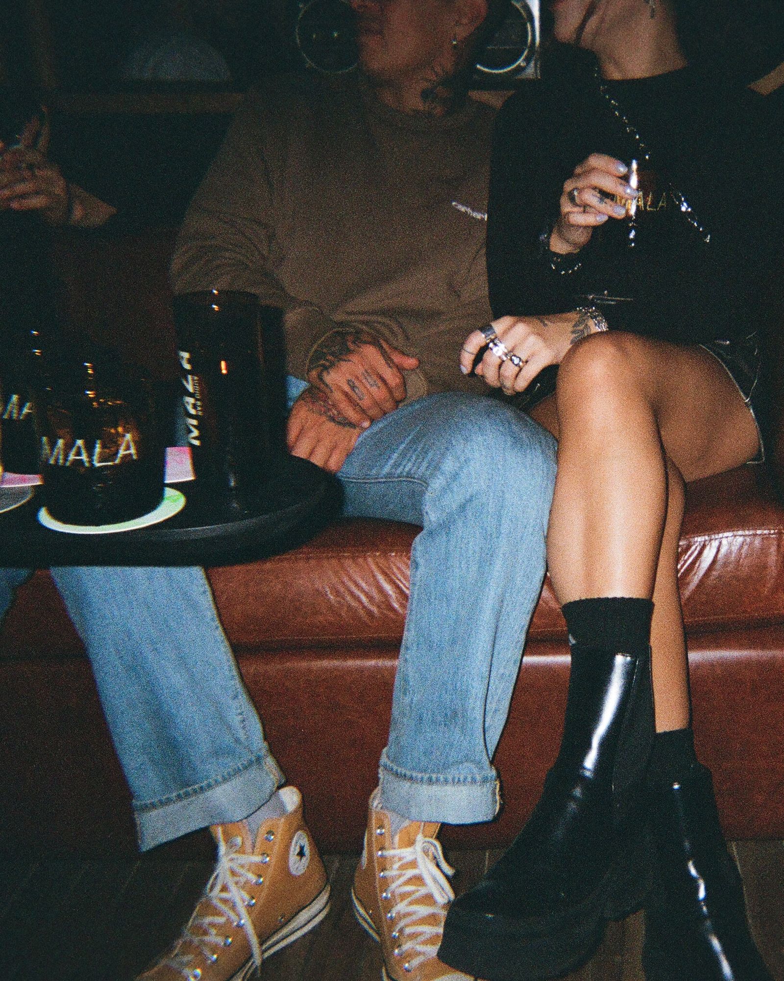 Image may contain Clothing Footwear Shoe Couch Furniture Person Baby Jeans Pants and Head