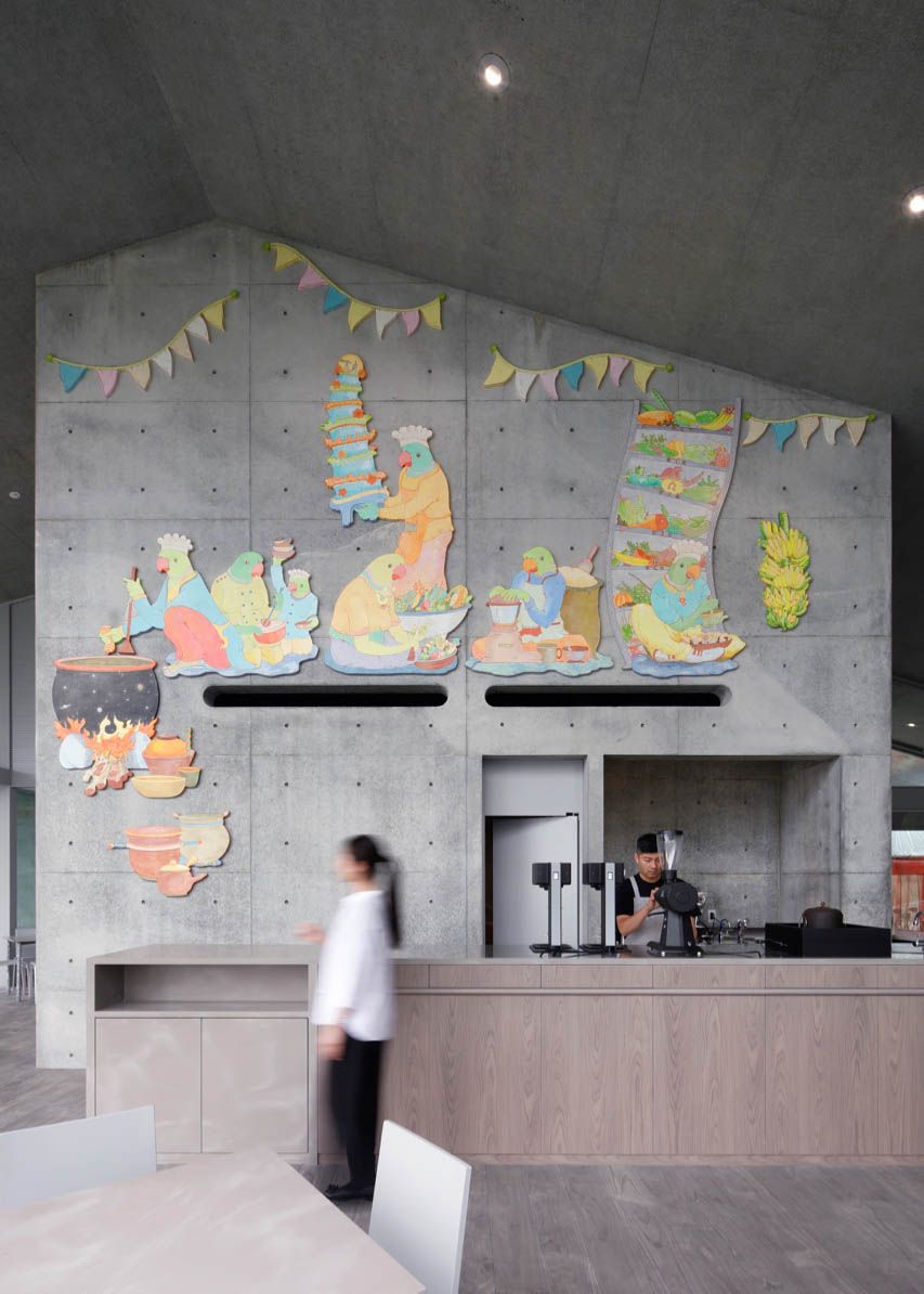 Image may contain Art Painting Person Adult Mural Indoors Interior Design Furniture Table and Architecture