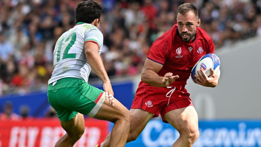 Merab Sharikadze playing against Portugal