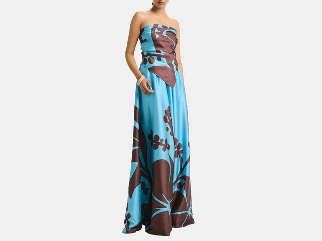 Image may contain: Clothing, Dress, Formal Wear, Evening Dress, Adult, Person, Fashion, and Gown