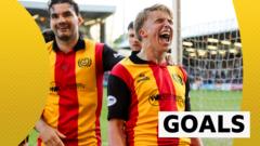 Watch goals as Dunfermline & Thistle draw play-off semi first leg Watch goals as Dunfermline & Thistle draw play-off semi first leg