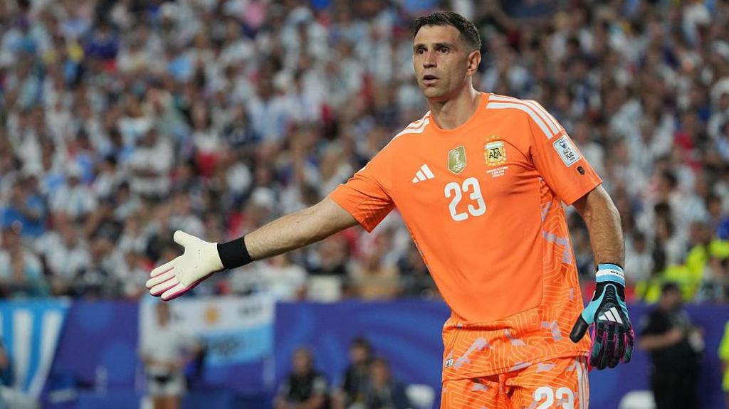 Aston Villa goalkeeper Emi Martinez