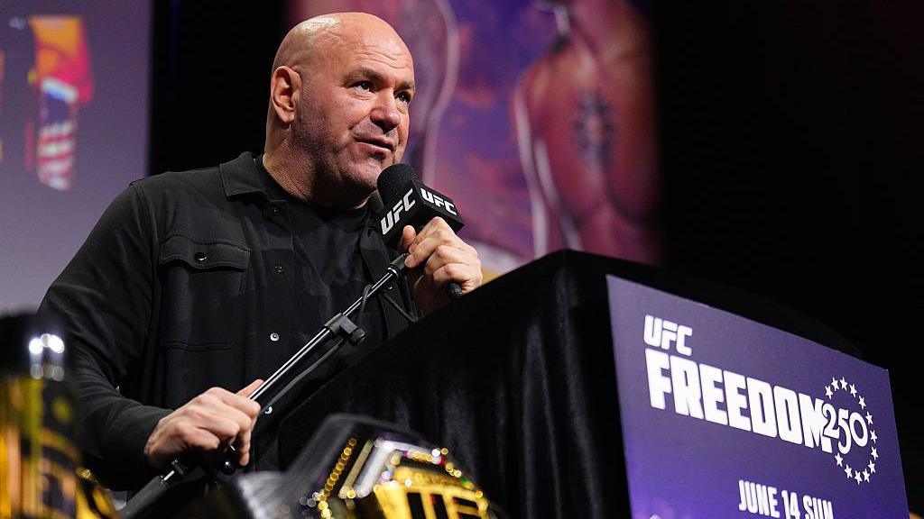 Dana White at a press conference