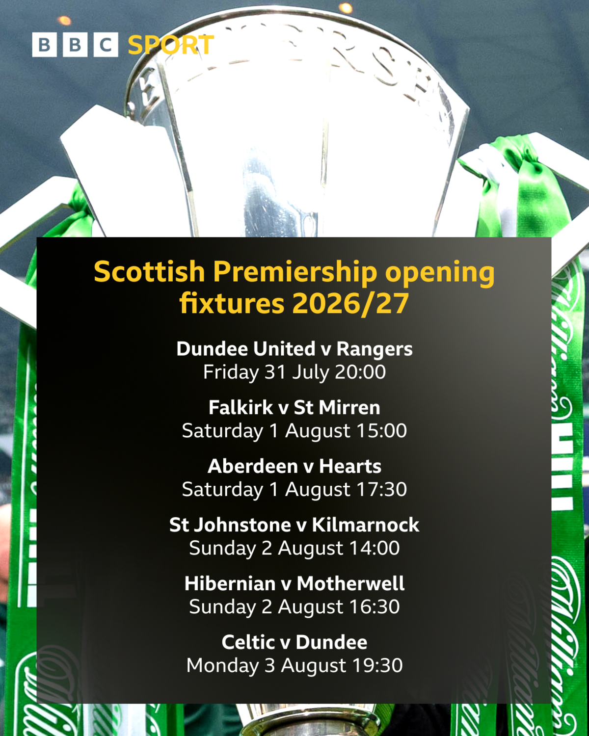 Opening day fixtures