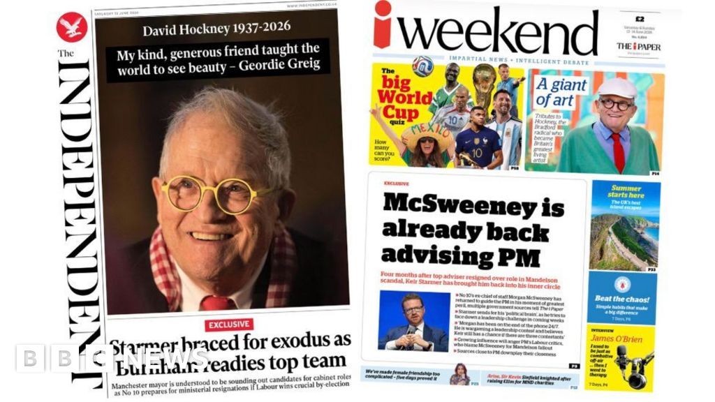 The Papers: ‘Starmer braced for exodus’ and ‘Giant of art’ The Papers: ‘Starmer braced for exodus’ and ‘Giant of art’