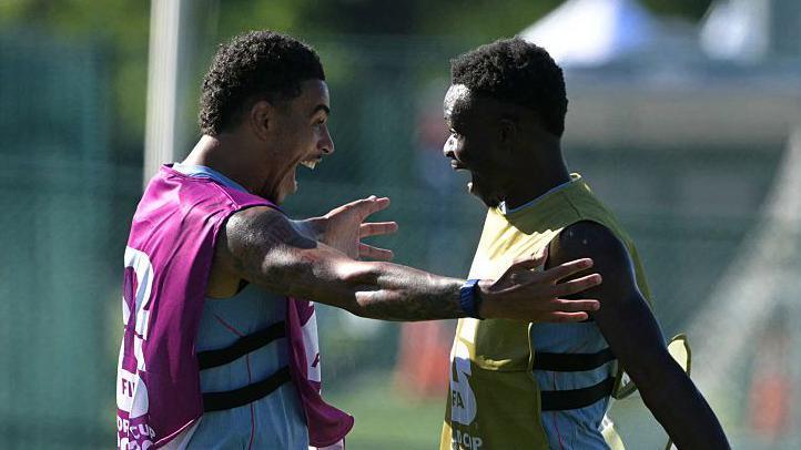 Bukayo Saka and Morgan Rogers