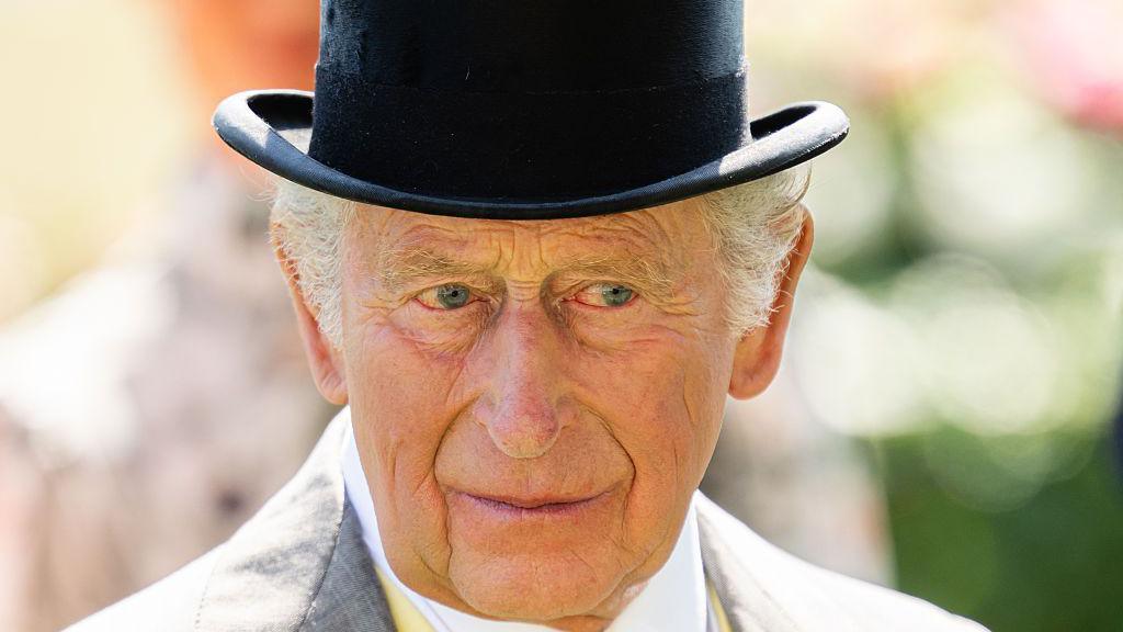 King Charles wears a morning suit and top hat at Royal Ascot