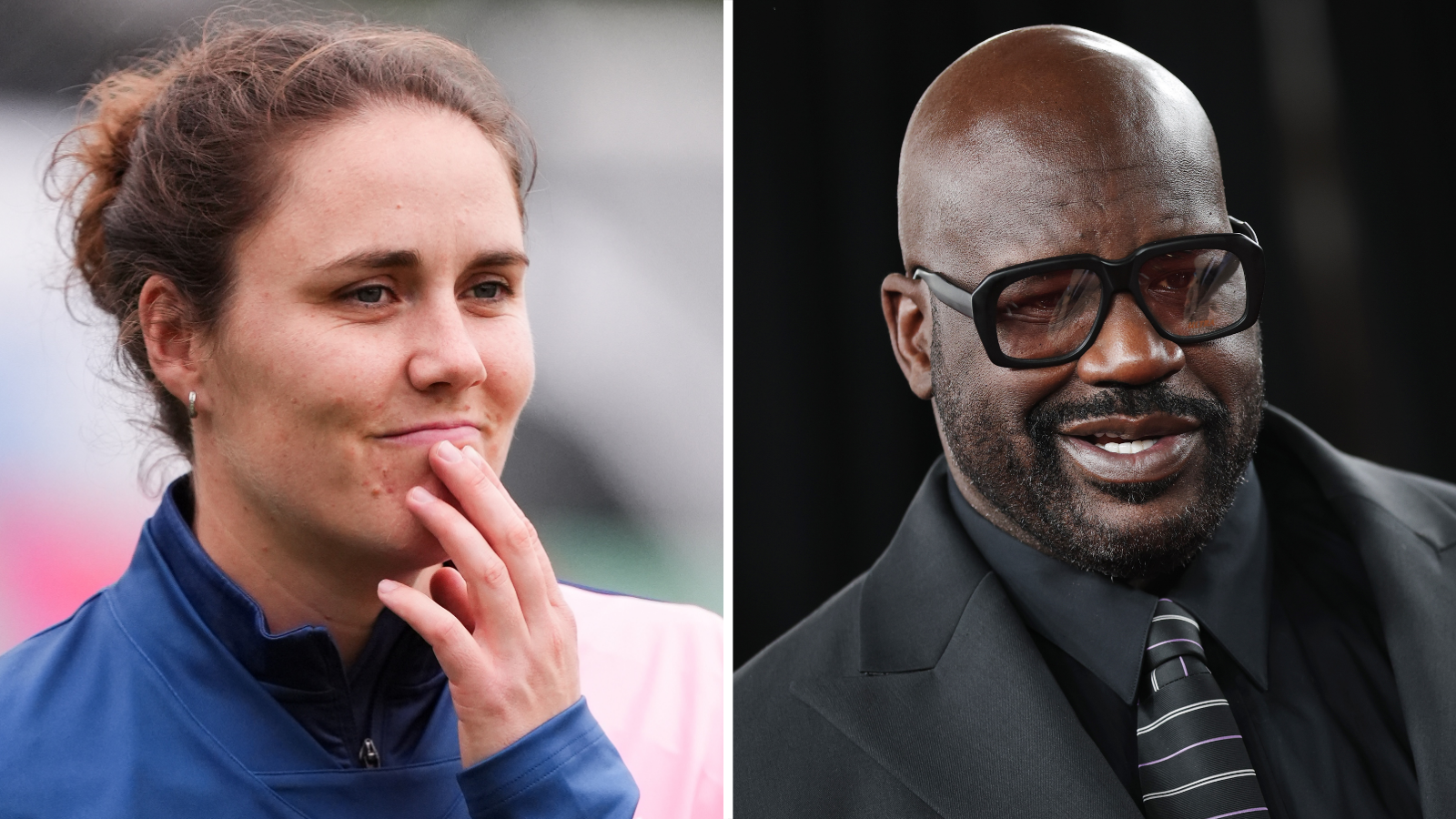 Nat Sciver-Brunt and Shaquille O'Neal