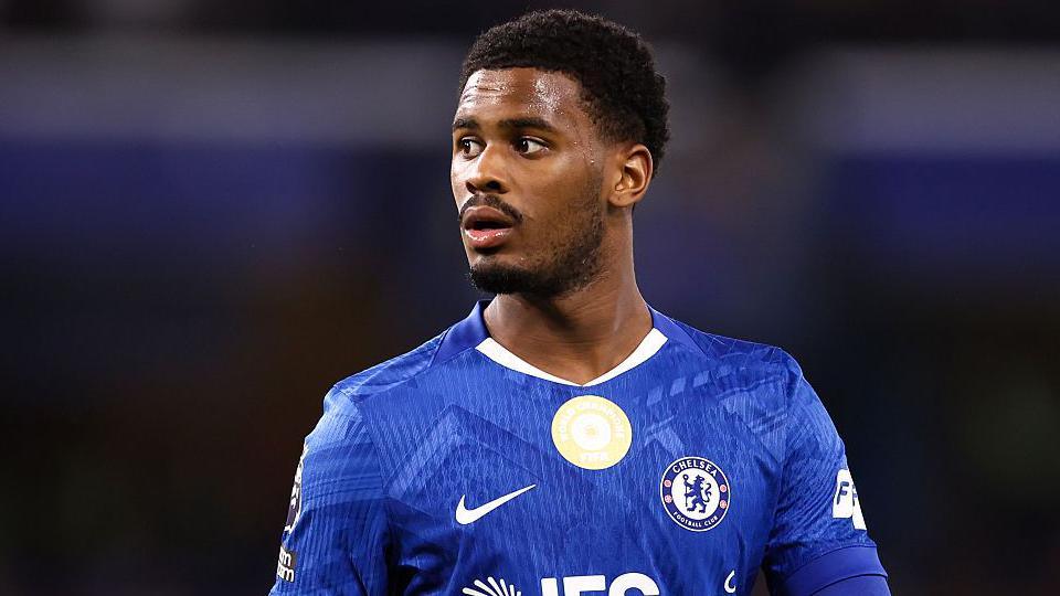 Close up of Jorrel Hato in Chelsea shirt last summer
