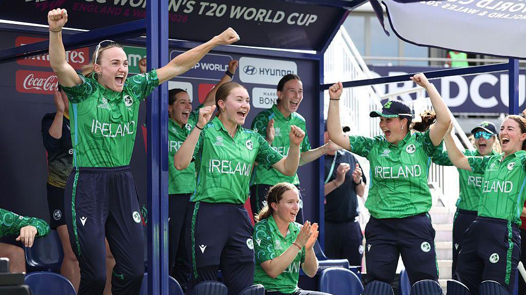Ireland celebrating