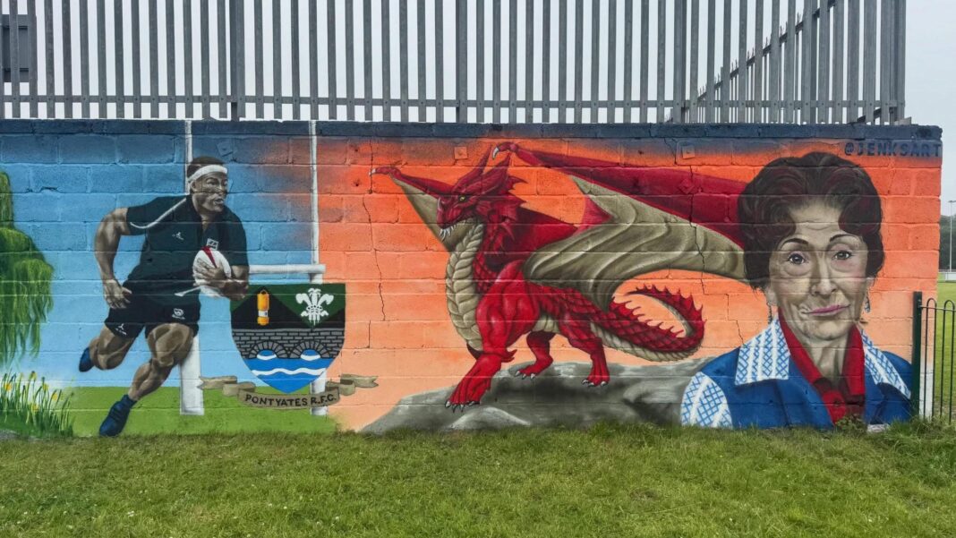 Why a mural of Eastenders legend Dot Cotton has appeared in a Welsh village Why a mural of Eastenders legend Dot Cotton has appeared in a Welsh village