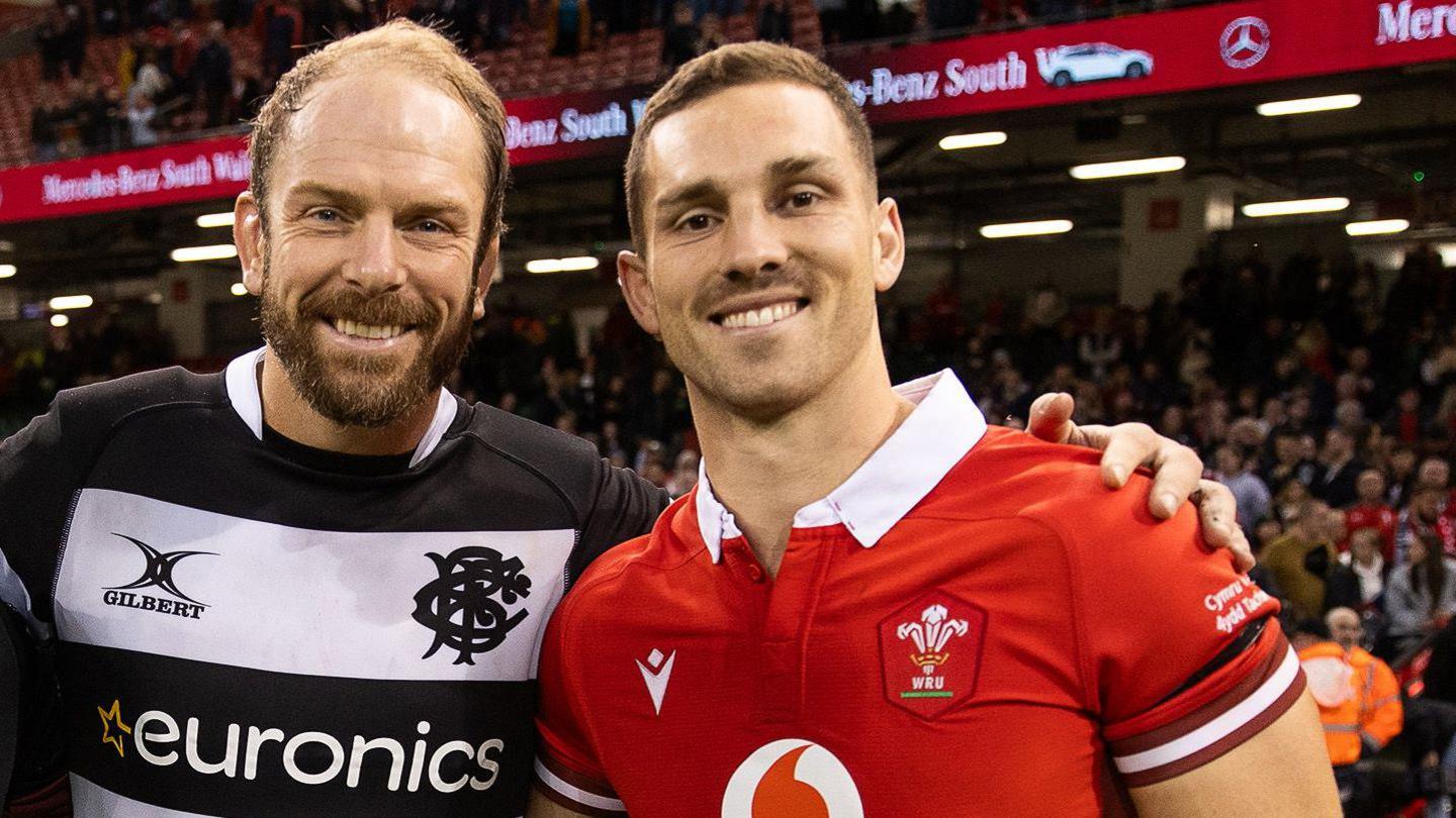 Alun Wyn Jones and George North pictured