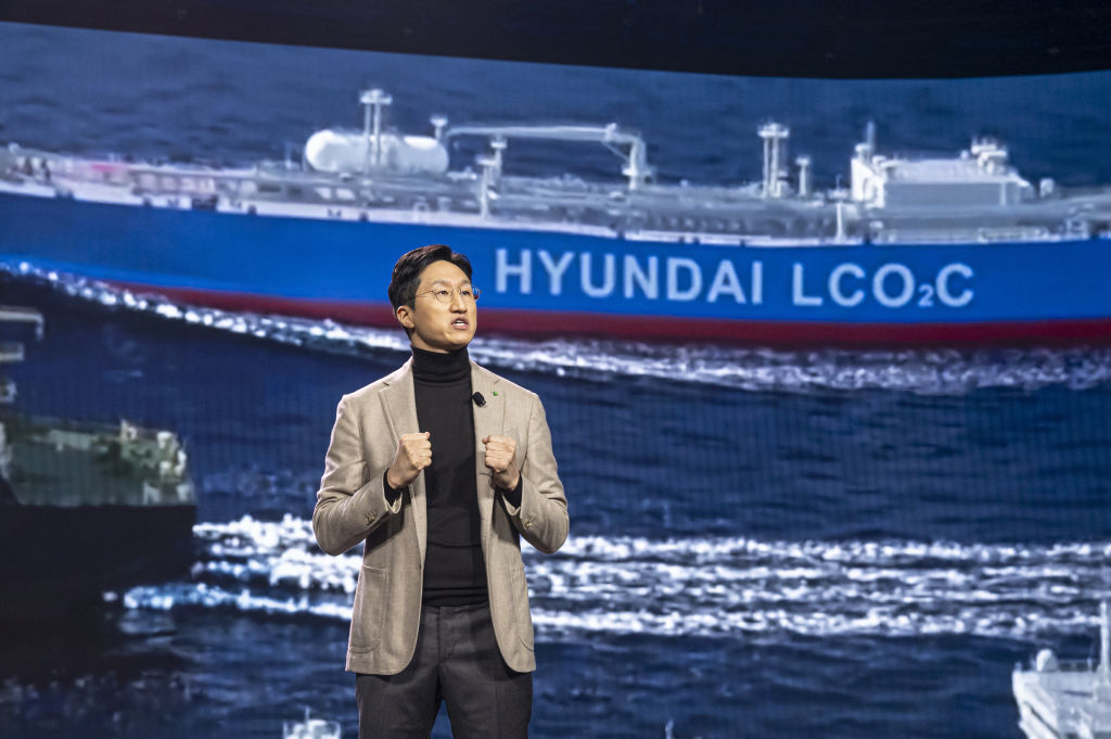 Kisun Chung, chief executive officer of HD Hyundai Co., during the 2024 CES event