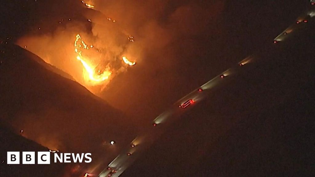 Watch: California wildfires rage near passing vehicles Watch: California wildfires rage near passing vehicles