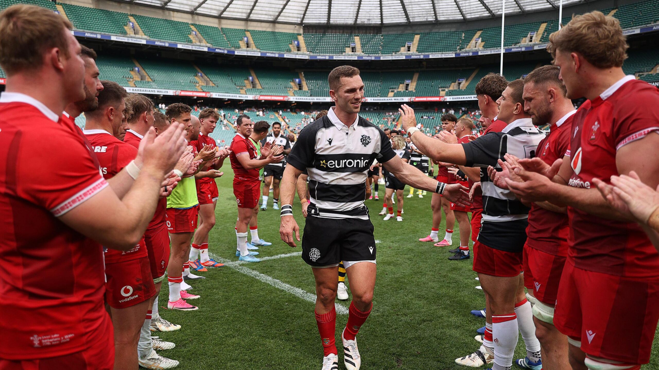 George North takes the applause of Wales