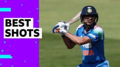 Gill’s best shots before retiring hurt on 80 Gill’s best shots before retiring hurt on 80