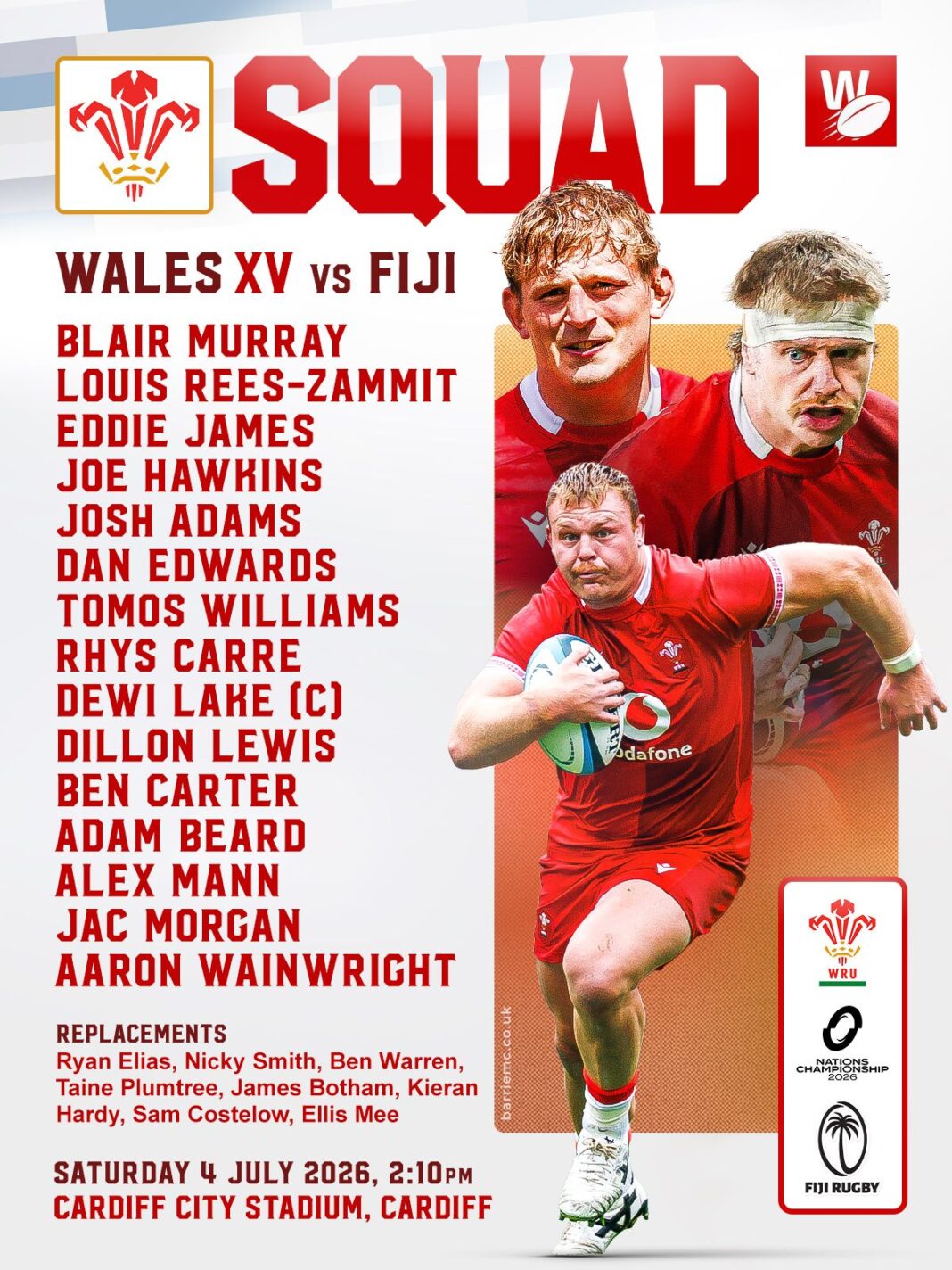 The Wales team verdict as Tandy names side to stop Fiji’s biggest strength The Wales team verdict as Tandy names side to stop Fiji’s biggest strength