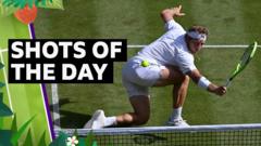 ‘Simply brilliant’ – best shots from day seven at Wimbledon ‘Simply brilliant’ – best shots from day seven at Wimbledon
