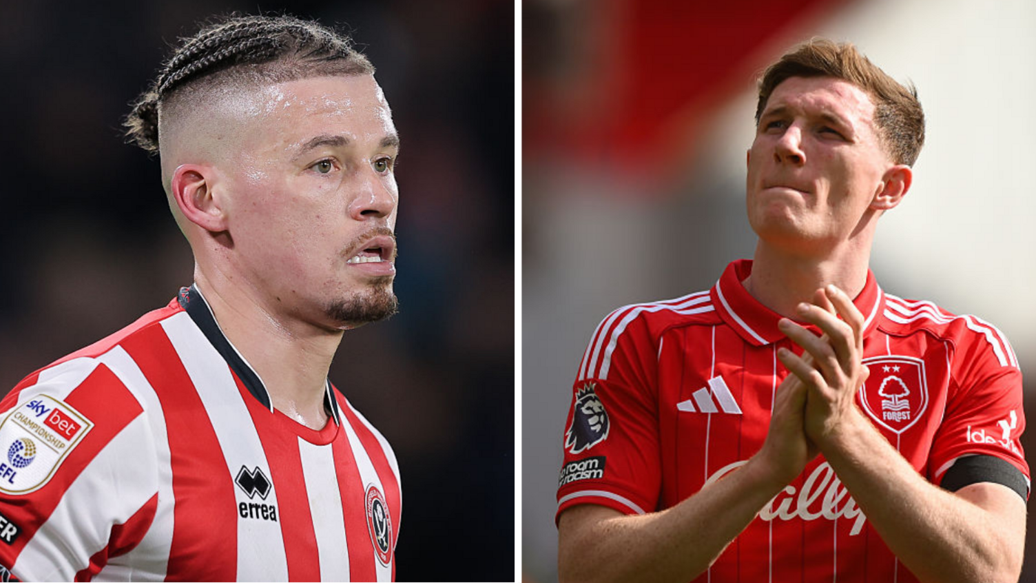 Manchester City midfielders Kalvin Phillips (left) and Elliot Anderson