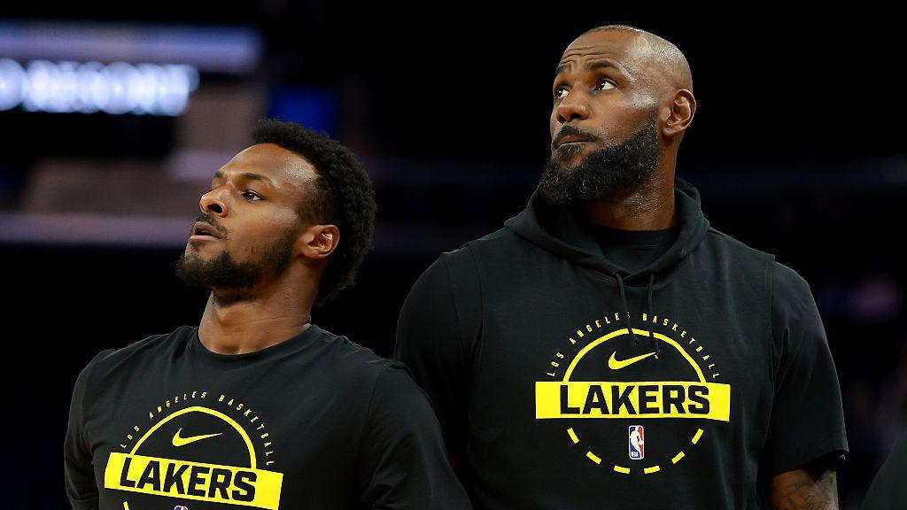Bronny James and LeBron James