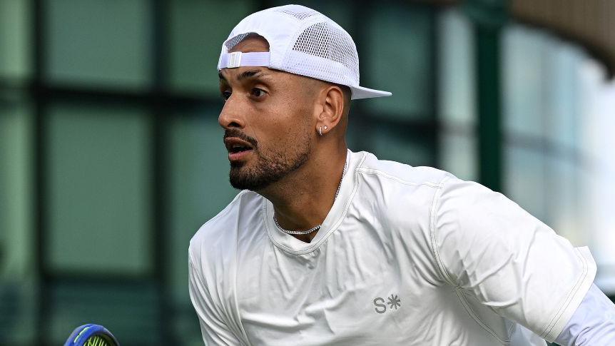 Kyrgios swears at umpire on Wimbledon return Kyrgios swears at umpire on Wimbledon return