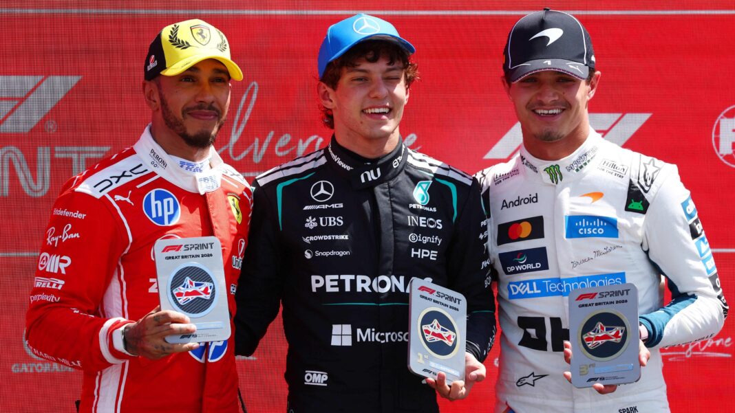 Antonelli passes Hamilton to win Silverstone sprint Antonelli passes Hamilton to win Silverstone sprint