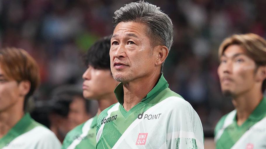 Kazuyoshi Miura playing for  Fukushima United.