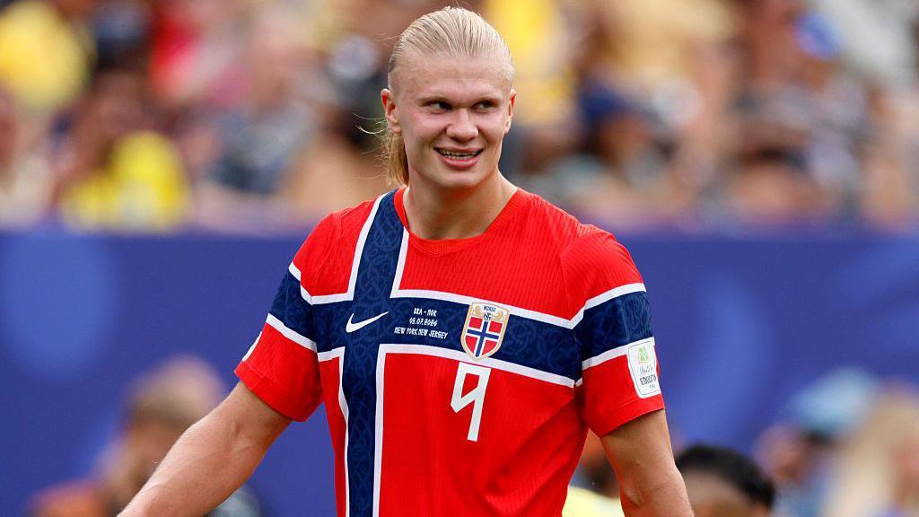 A smiling Erling Haaland