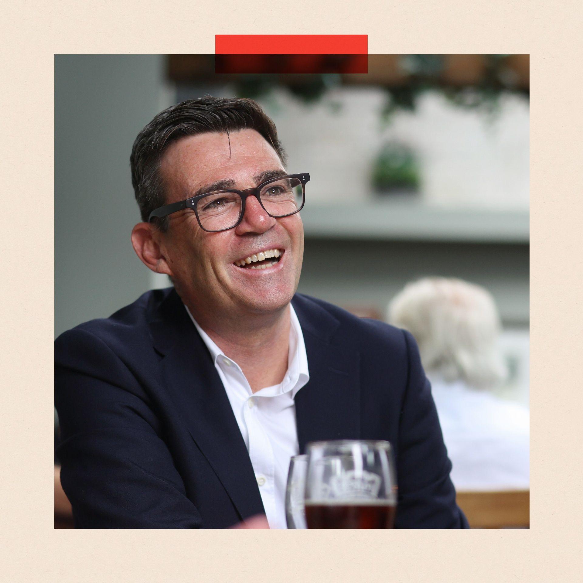 Prime Minister Andy Burnham visiting a pub