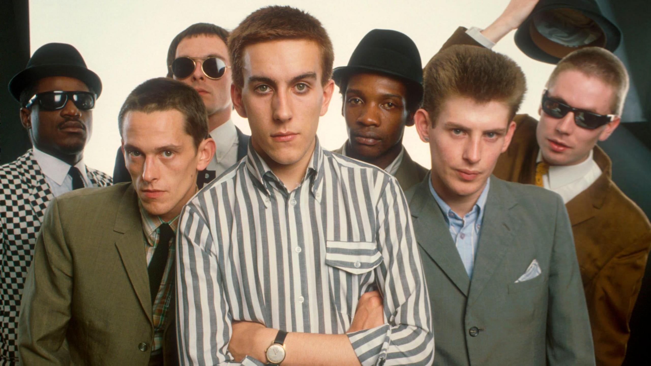 An image of The Specials taken for Top of the Pops in about 1980.
