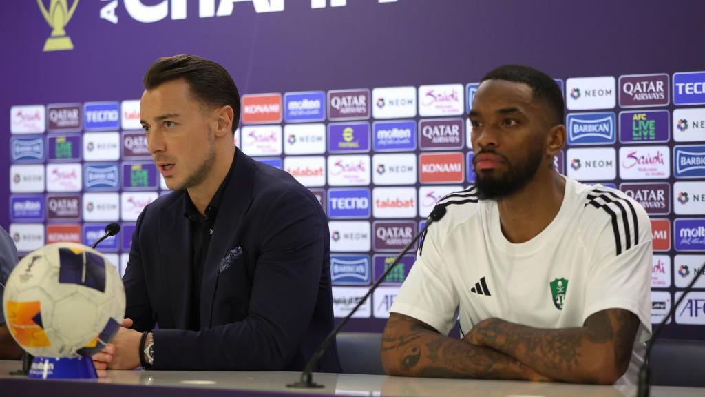 Matthias Jaissle (left) and England striker Ivan Toney
