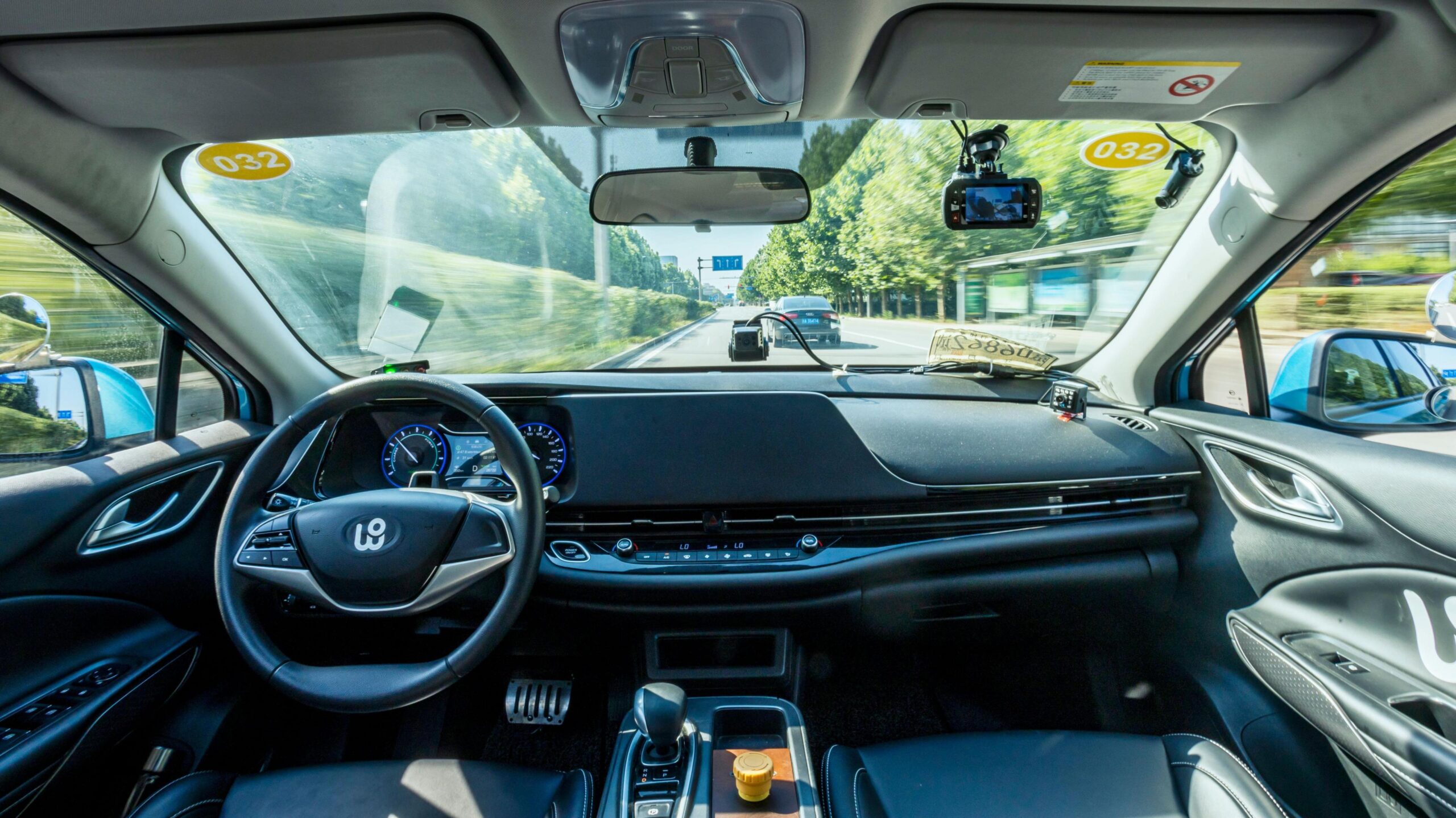Inside of a WeRide Robotaxi