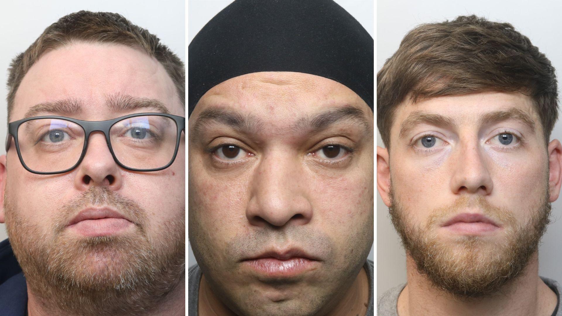 Three mug shots