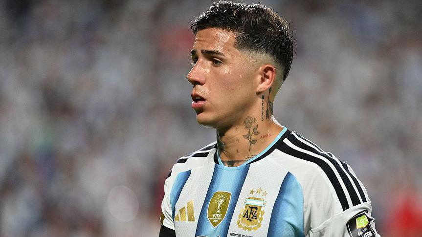 Enzo Fernandez while playing for Argentina