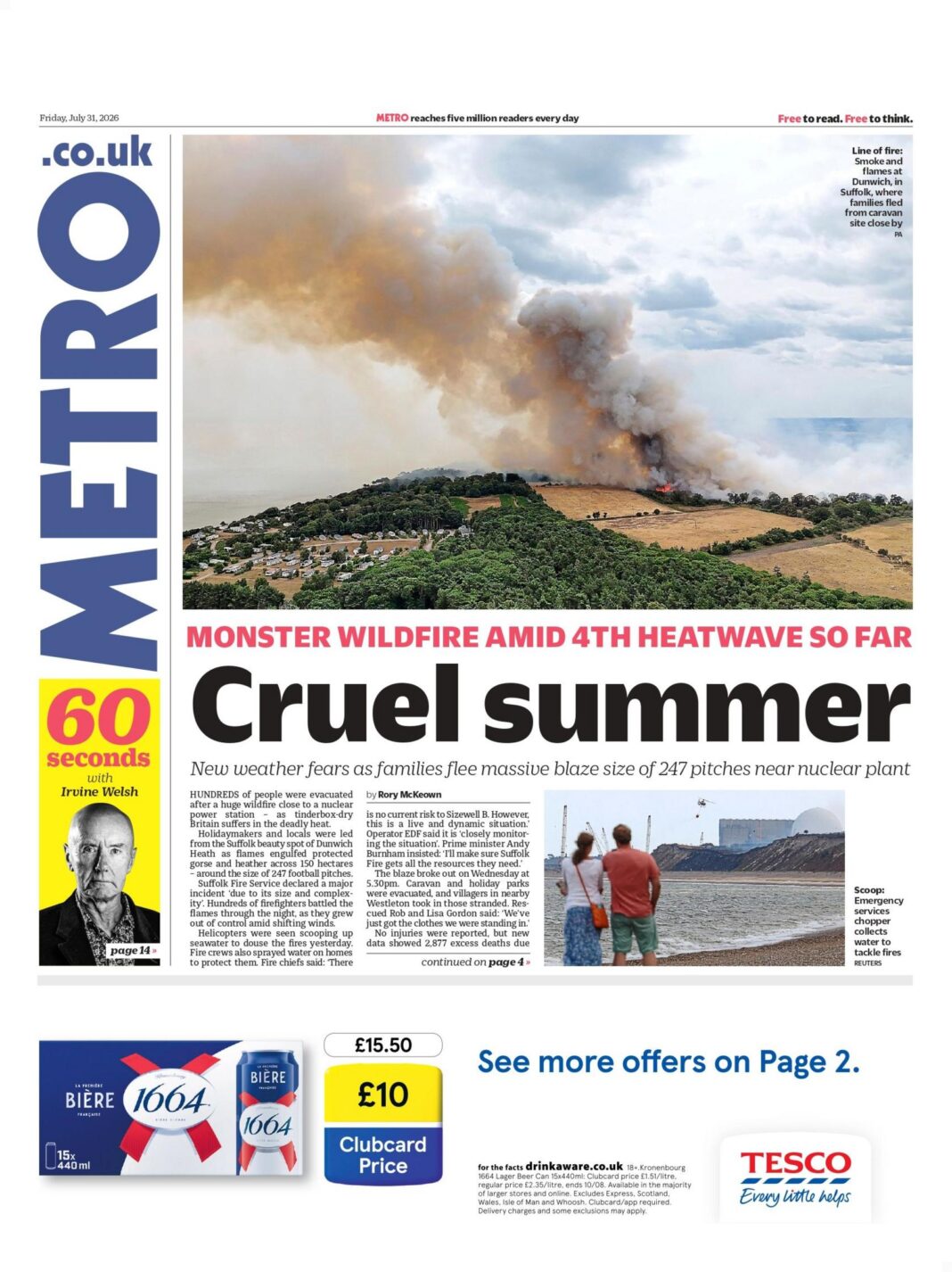 The Papers: ‘Cruel summer’ and ‘Football’s staying home’ The Papers: ‘Cruel summer’ and ‘Football’s staying home’