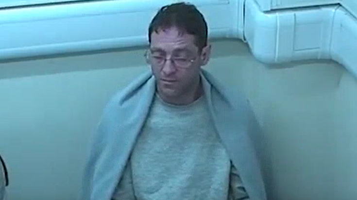 Robert Rhodes, pictured in a police interview in 2016, orchestrated a plot to kill Dawn Rhodes and claim he did so in self-defence