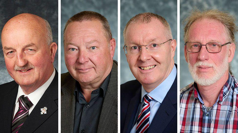 The four male councilors show in a composite image