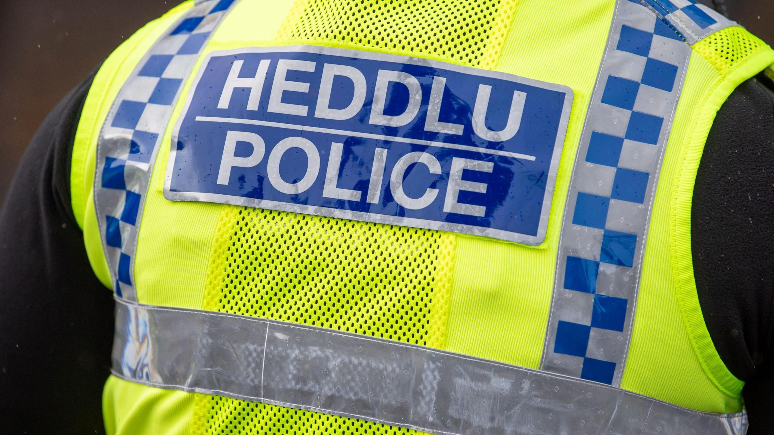 Police officer's high-viz jacket