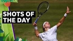‘That is out of this world’ – best shots from day 11 at Wimbledon ‘That is out of this world’ – best shots from day 11 at Wimbledon