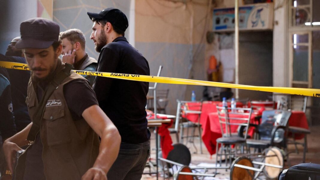 Bomb blast at Damascus cafe kills six, Syrian state media say Bomb blast at Damascus cafe kills six, Syrian state media say