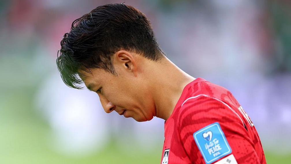 Captain Son Heung-Min after his side lost to South Africa.
