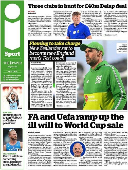 The i Paper back page