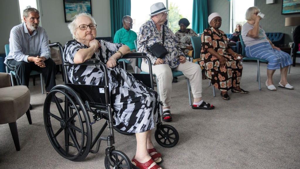 People taking part in a gentle exercise session at a residential care home (file pic)