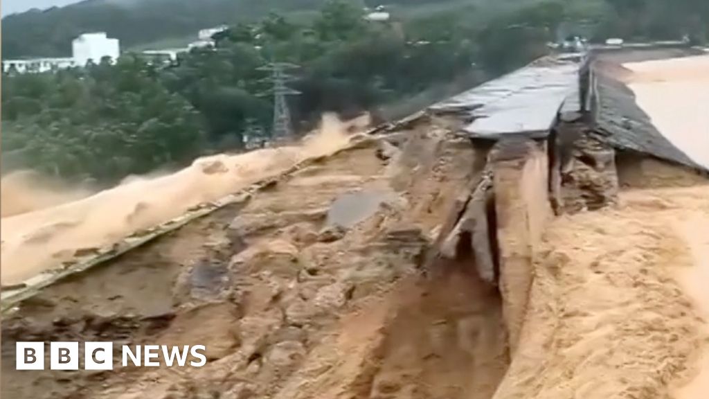 Fatal Typhoon Maysak floods burst dam wall in China Fatal Typhoon Maysak floods burst dam wall in China